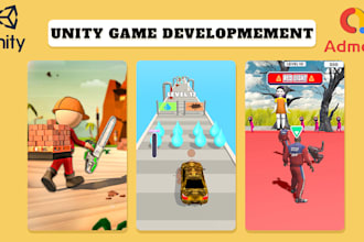 develop a 3d and 2d unity mobile games for android and ios