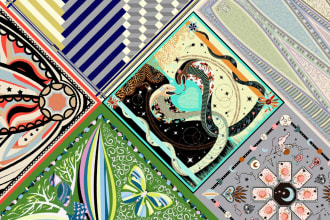 excellent and original design of a scarf, bandana or twilly