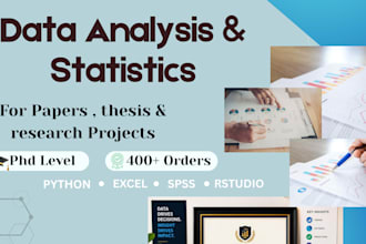 perform statistical data analysis with spss, rstudio, excel or python