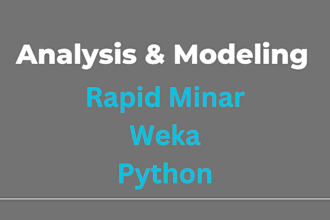 data analysis, data science using rstudio, python,weka and rapidminer