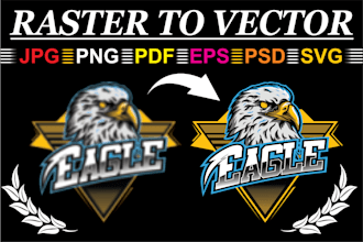 trace logo in vector redraw images, jpg, sketches in vector