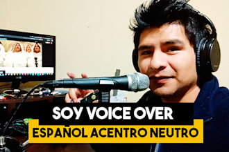record a professional spanish voice over