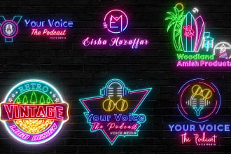 design 2 custom 3d neon logo in just 8 hours for you