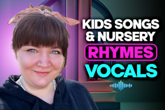 sing children and kids song, nursery rhymes, jingle, theme song, female singer