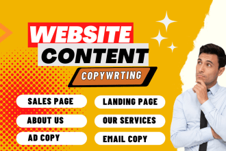 do persuasive copywriting and be your website content writer