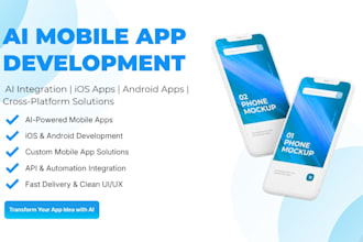 develop ai mobile apps, ai integration, ios app, android app and ai software