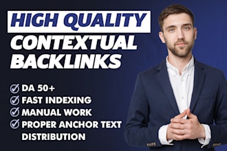proivde high quality contextual dofollow SEO backlinks for google ranking