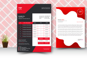do invoice, stationery, letterhead design