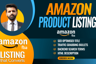 write SEO amazon listing , amazon product description