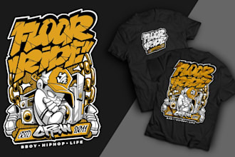 create hiphop streetwear tshirt design