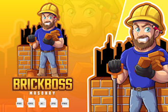 design a professional custom mascot logo in cartoon style for your business