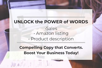 do high impact copywriting and amazon listing optimization to boost your sales