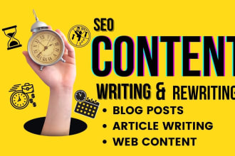 do seo content writing or blog artical rewriting with ai