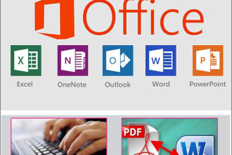 do all types of ms office tasks and works