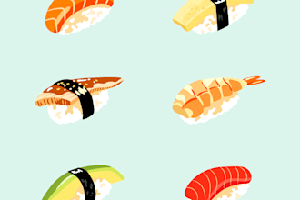 draw a simple vector food illustration for you