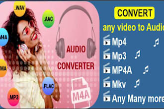 convert video to mp3 for you in 24 hours