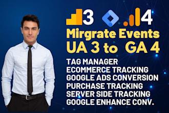 your migrate universal analytics events to google analytics 4,ga4 setup with gtm