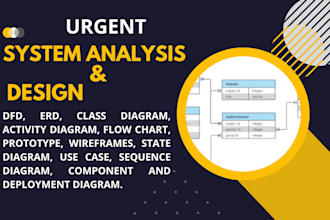 do system analysis and design diagrams and report