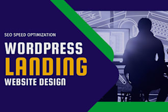 create wordpress website landing page design