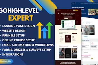 build gohighlevel CRM, funnels, website, automation and saas setup