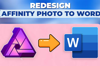 redesign affinity photo to word