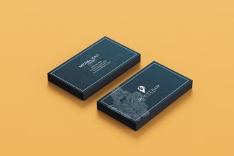 design a simple yet elegant business card with 2 design concept