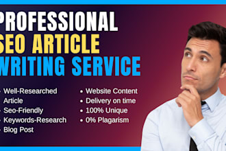 do professionally SEO article writing service