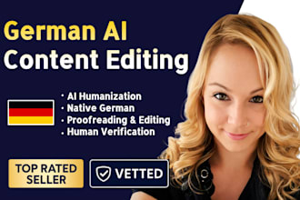 proofread, edit and humanize ai generated german content