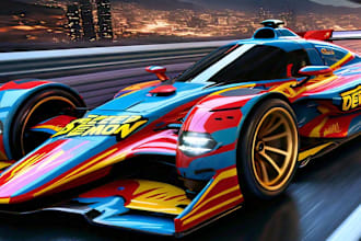 design livery, professional, stunting and unique racing car wrap
