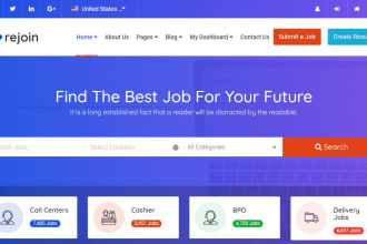 design job board, recruitment website, job portal website
