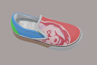 make realistic 3d shoes and footwear for secondlife and render