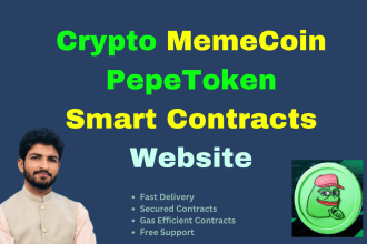 develop crypto memecoin pepetoken smart contracts and dapp website