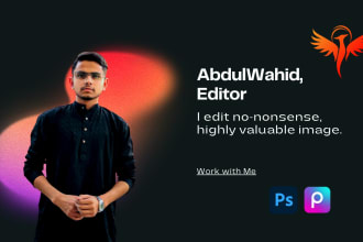 do professional photo editing , ai editing and background removal in photoshop
