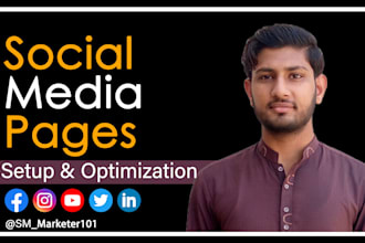 setup social media pages for your brand marketing and promotion