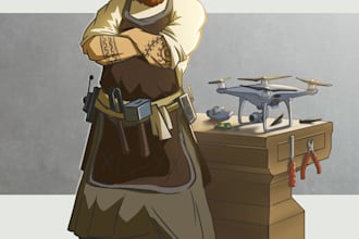 create highly detailed 2d character design