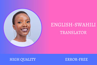 translate english and swahili flawlessly