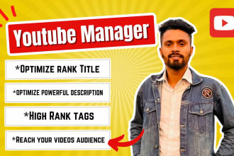 be your youtube video SEO expert and channel growth manager