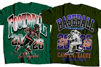 design unique vintage college style tshirt