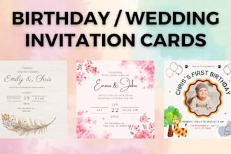 design wedding and birthday invitations