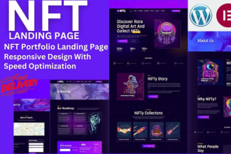 design modern crypto nft landing page or website on wordpress