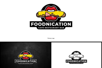 provide food, coffee, bbq, and restaurant logo