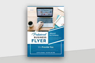 design company flyer, one page, real estate, restaurant, social media banner