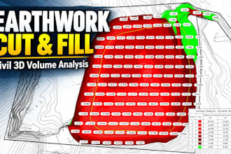 calculate earthwork cut and fill volumes using autocad civil 3d