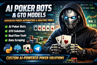 develop ai poker bots, gto models, and real time poker automation tools