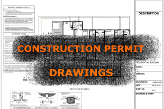 design complete set of building construction permit drawings and floorplans