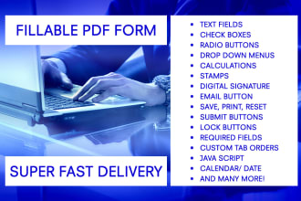 convert document to fillable PDF or interactive PDF form
