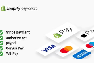 integrate verified payment gateway paypal, klarna on your shopify store