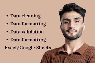 clean, format and validate your excel or google sheets data