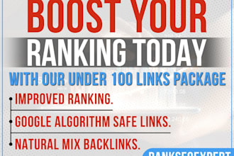 do 30 mix backlinks, manual link building service