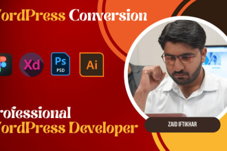 convert figma to wordpress, ai to wordpress, psd to wordpress figma to elementor